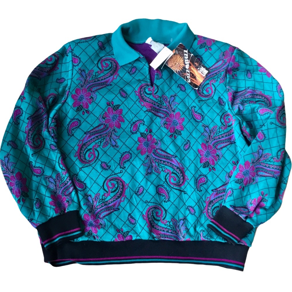 Vintage 80's Cricket Lane Paisley Grandma Sweater